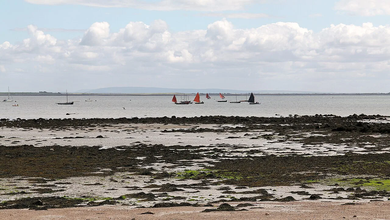 Claddagh beach and Galway Bay.