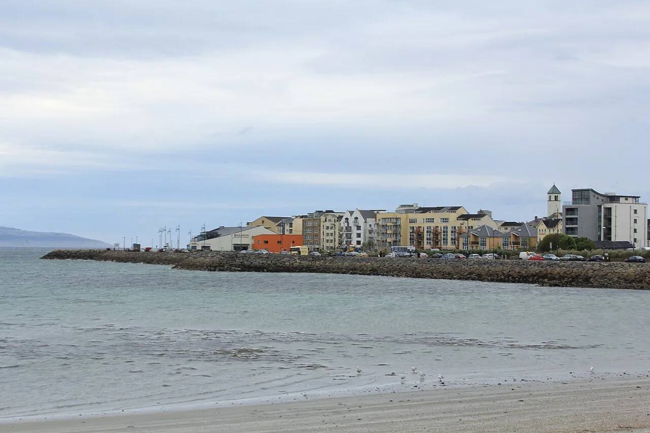 Salthill waterfront beside Galway Bay.