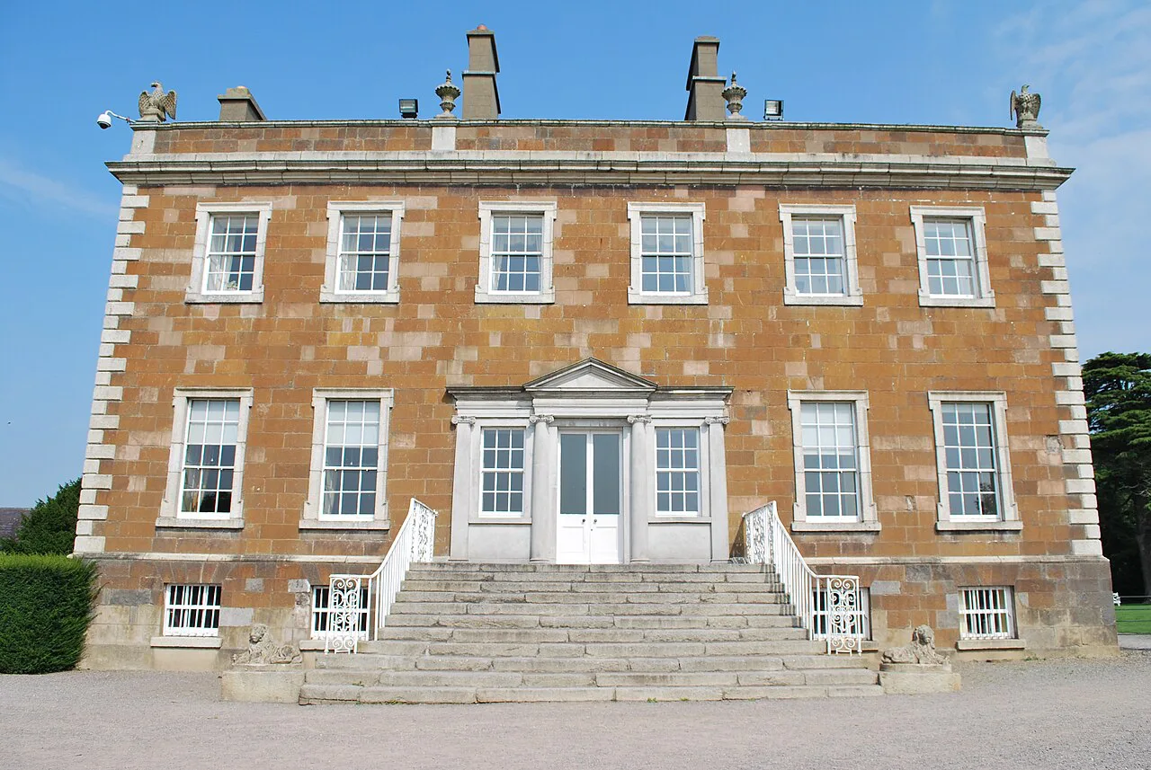 The front facade of Newbridge House, Donabate, County Dublin.