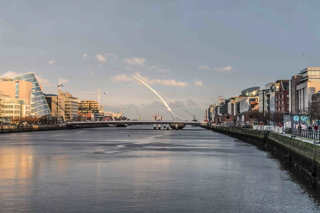 The Samuel Beckett Bridge over the Liffey, Dublin.