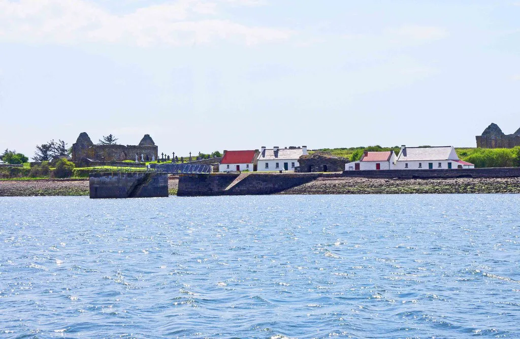 Approaching the pier on Scattery Island, County Clare.