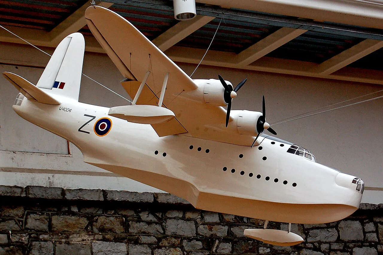 Model flying boat at the Foynes Flying Boat Museum, County Limerick.
