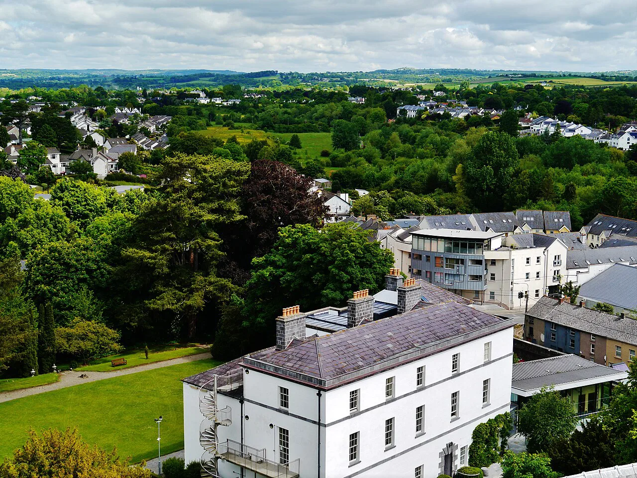 View over Kilkenny from St Canice's round tower.