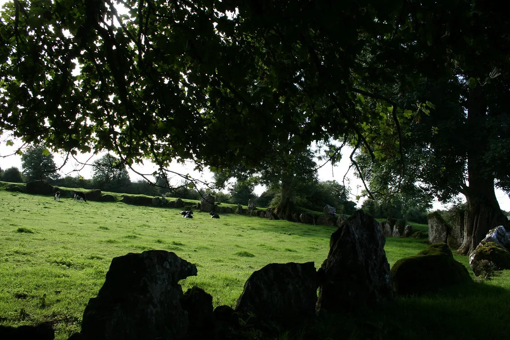 Stones of the Grange stone circle, Lough Gur, County Limerick.