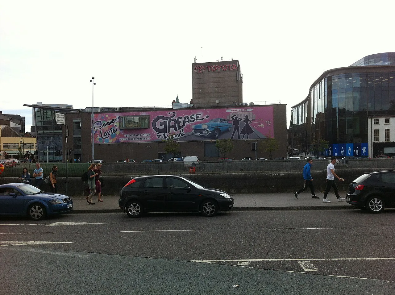 Cork Opera House viewed across the River Lee.