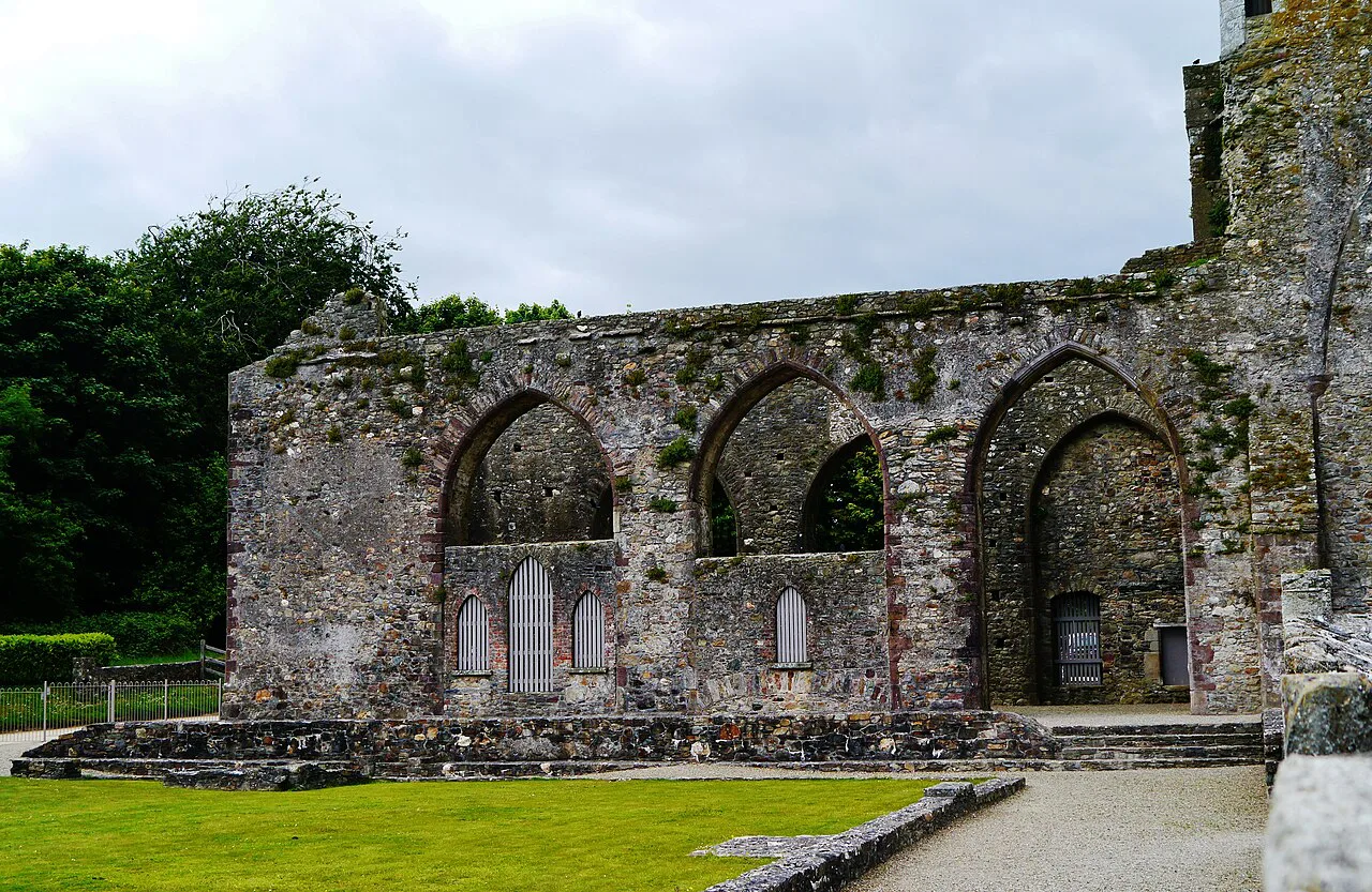 Surviving walls at Tintern Abbey, County Wexford.