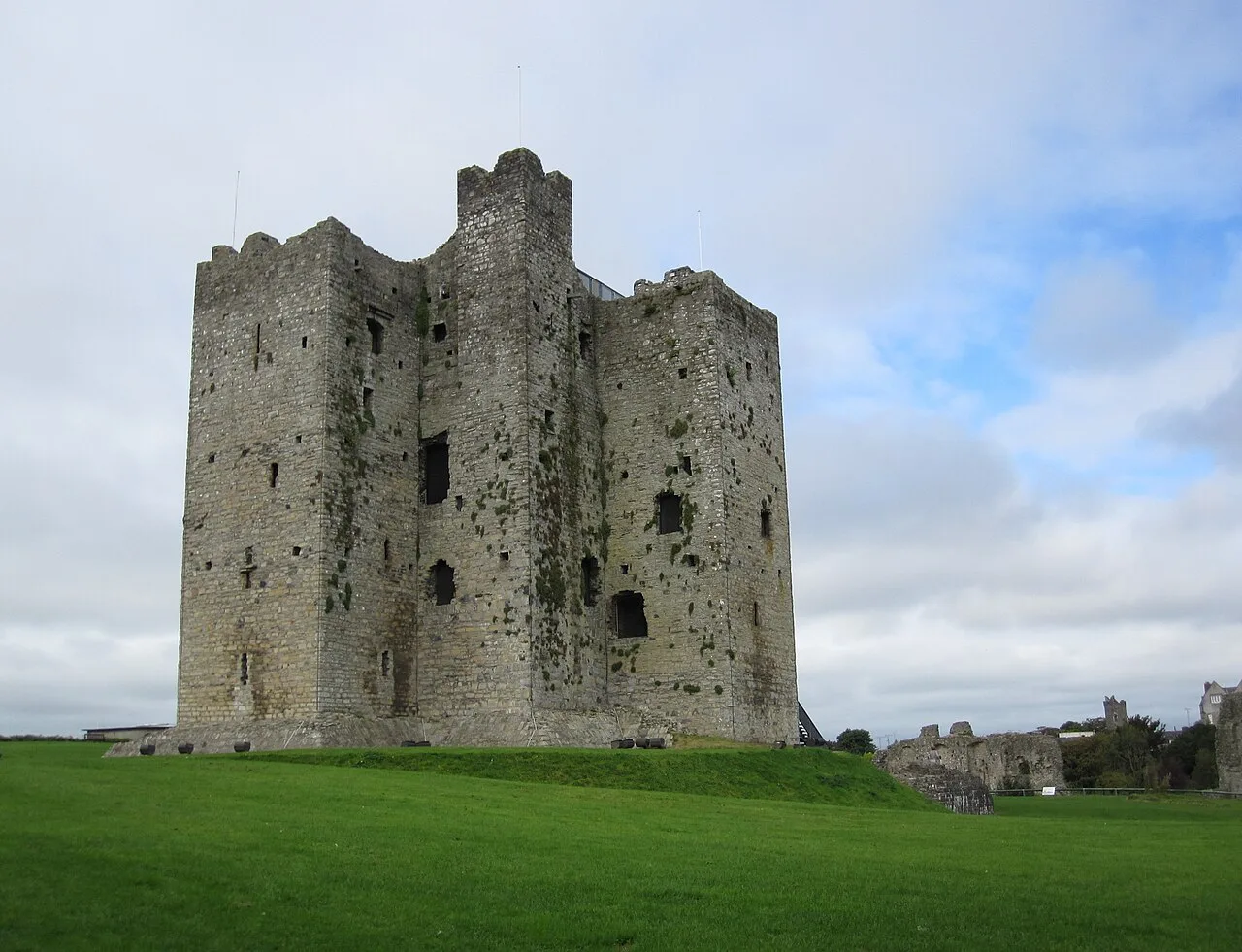 Trim Castle keep on its mound, County Meath.